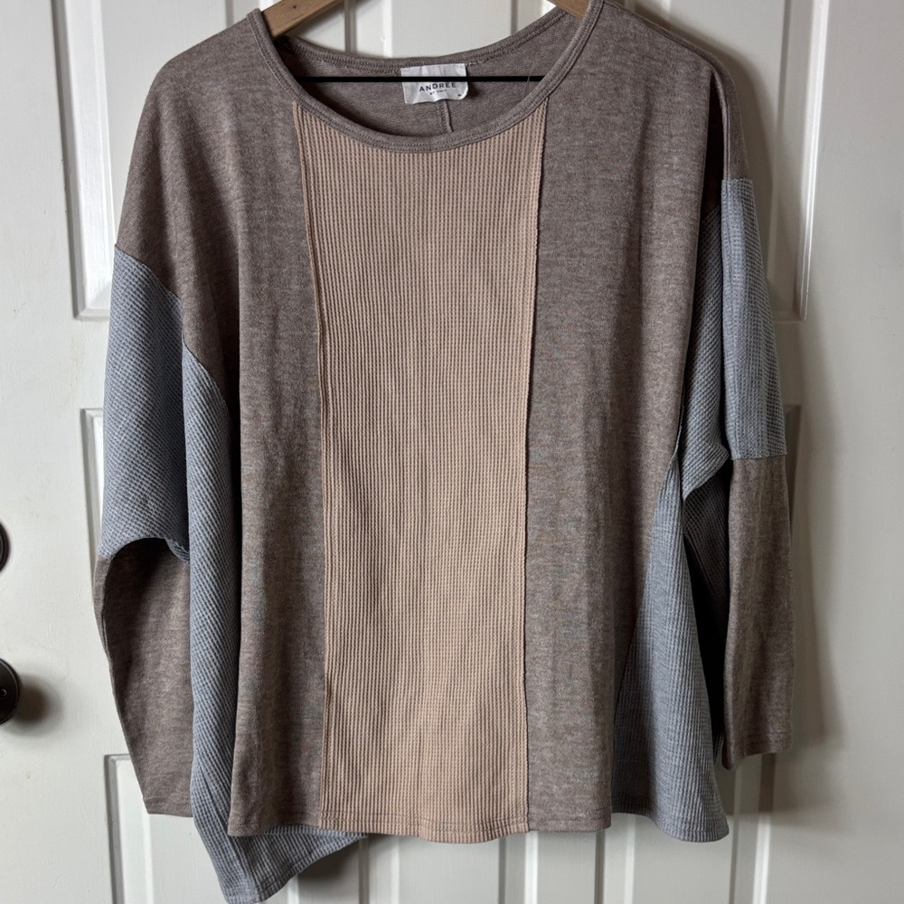 Andre By unit waffle knit oversized medium top